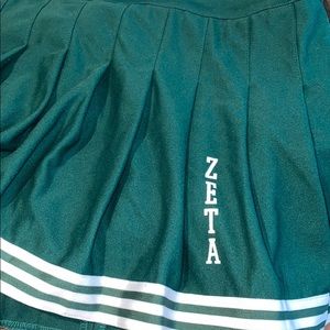 Green ZTA zeta cheer game day skirt